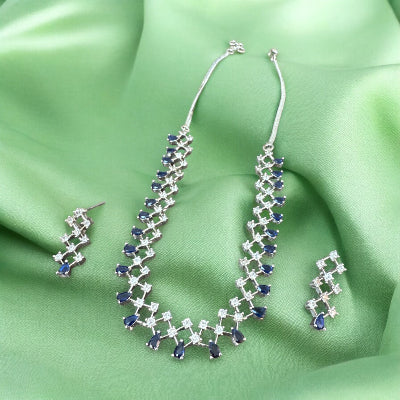 Blue Zirconia Jewellery Set
