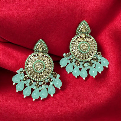 Turquoise Green Chandbalis