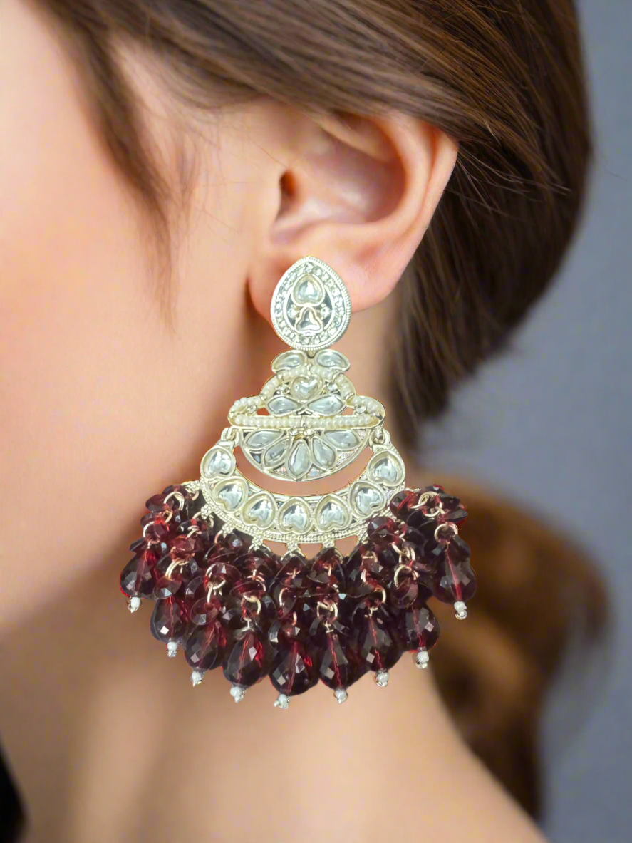 Ruby Red Chandbali
