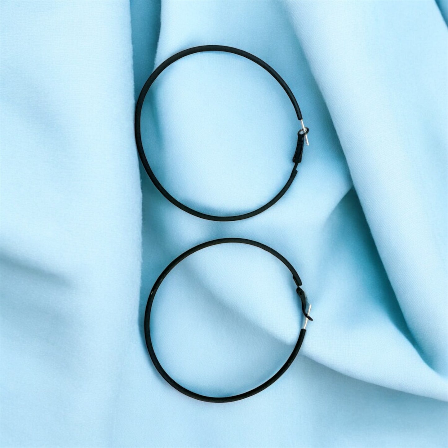 Black Hoop Earrings