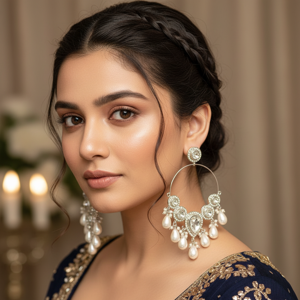 Ivory Designer Chandbali