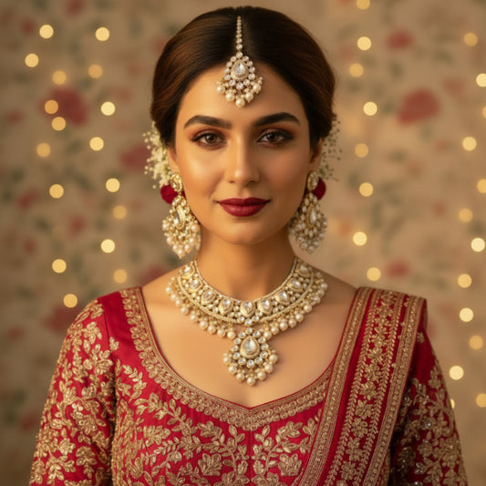 Ivory Kundan Jewellery Set