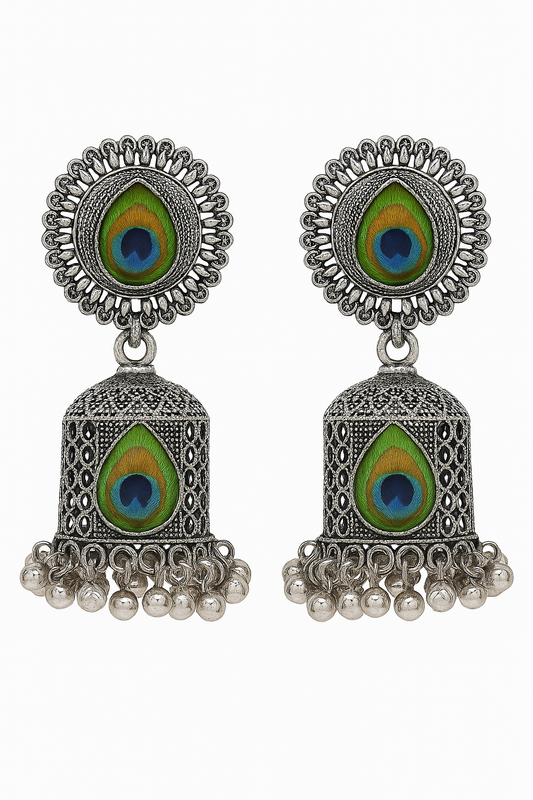 Peacock Leaf Jhumka