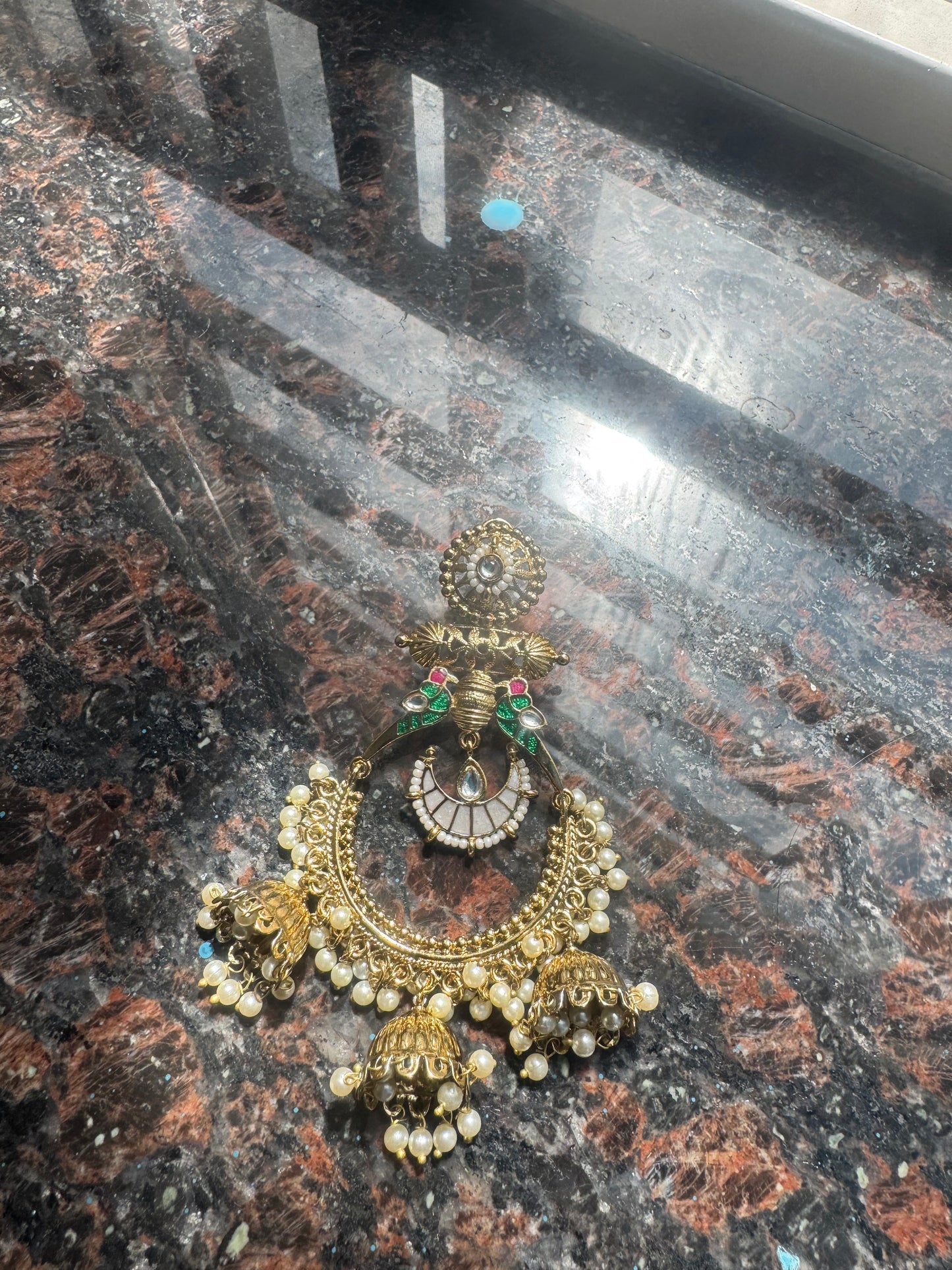 Golden Panchi Chandbali
