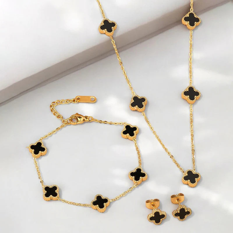 4 Piece Clover Jewellery AntiTarnish Gift Set