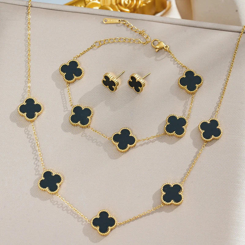 4 Piece Clover Jewellery AntiTarnish Gift Set