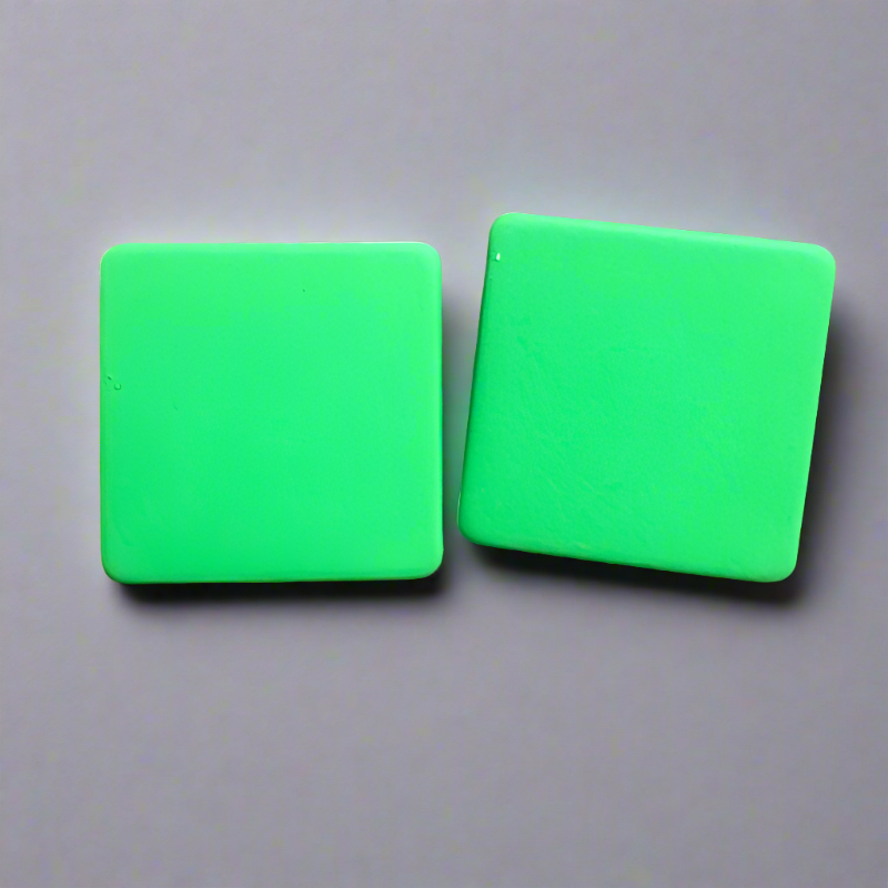 Green Square Studs