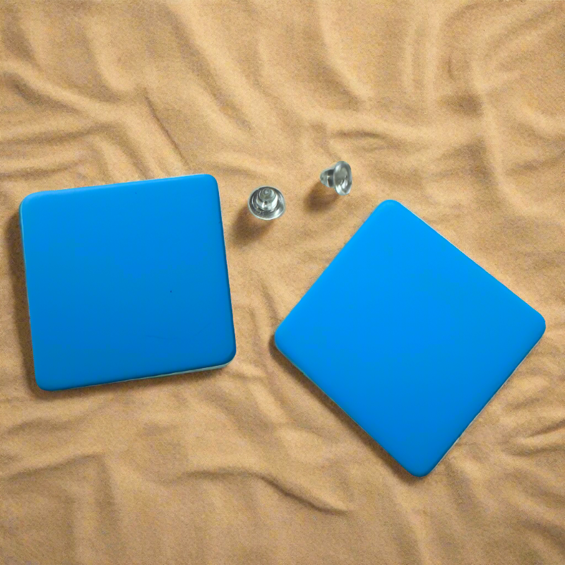 Blue Square Studs
