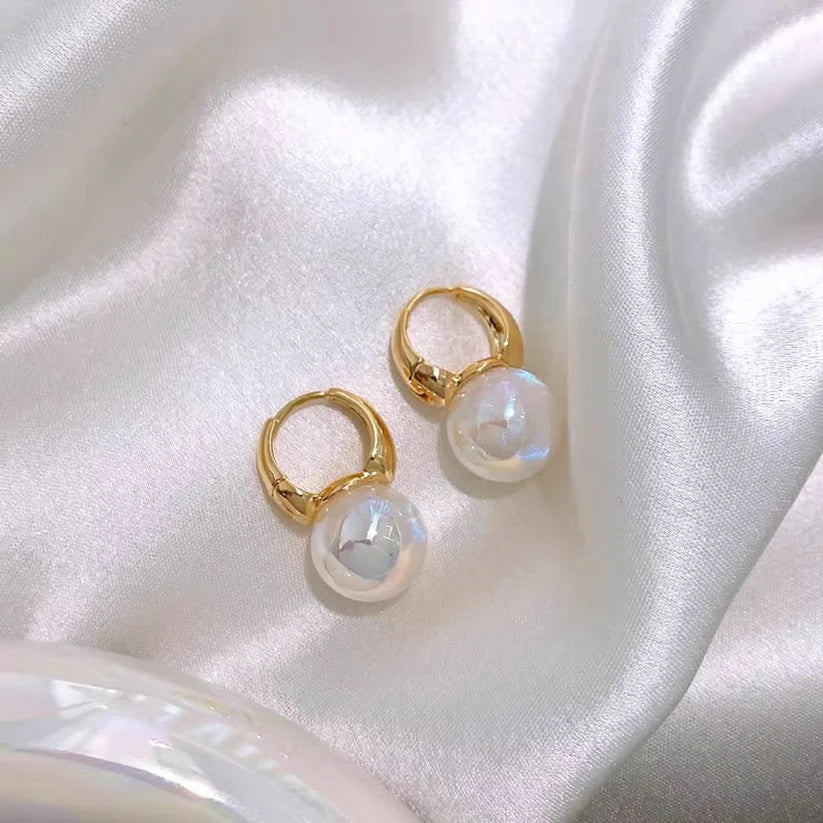 Pearl Hoop Earrings
