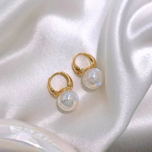 Pearl Hoop Earrings
