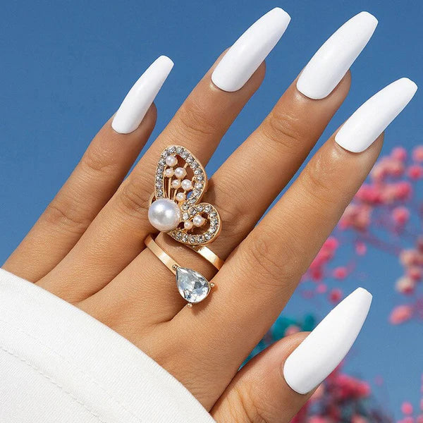 Half Butterfly Cocktail Ring
