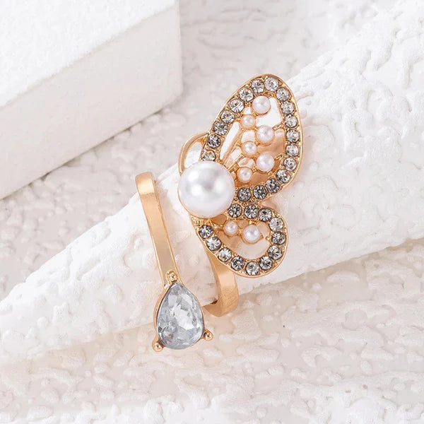 Half Butterfly Cocktail Ring