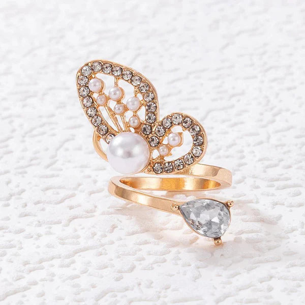 Half Butterfly Cocktail Ring