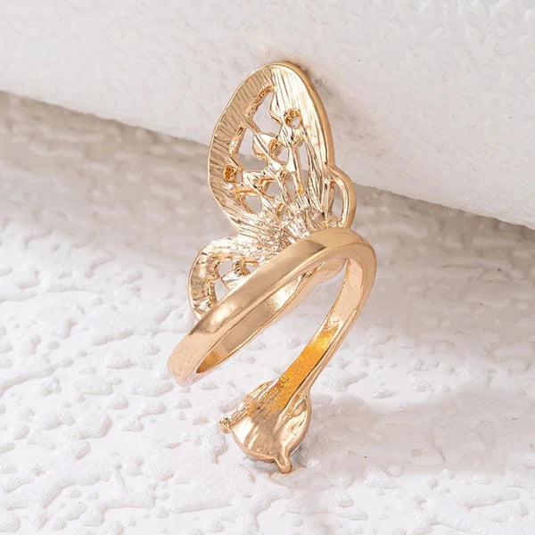 Half Butterfly Cocktail Ring