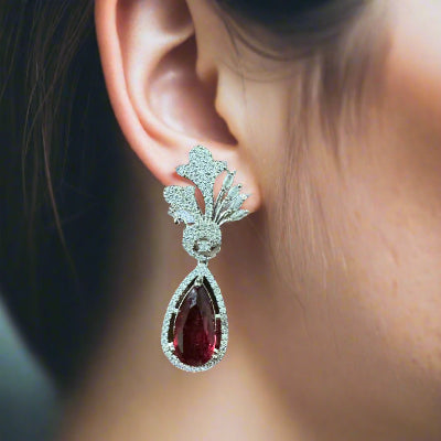 RED ZIRCONIA DANGLERS