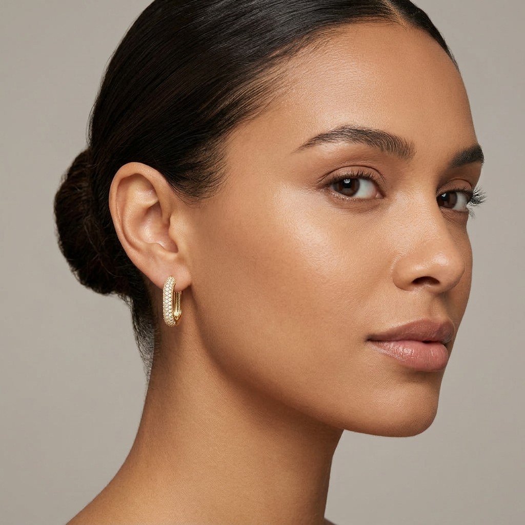 Studded Hoop Earrings