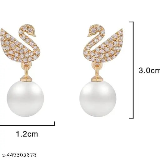 Swan Pearl Studs
